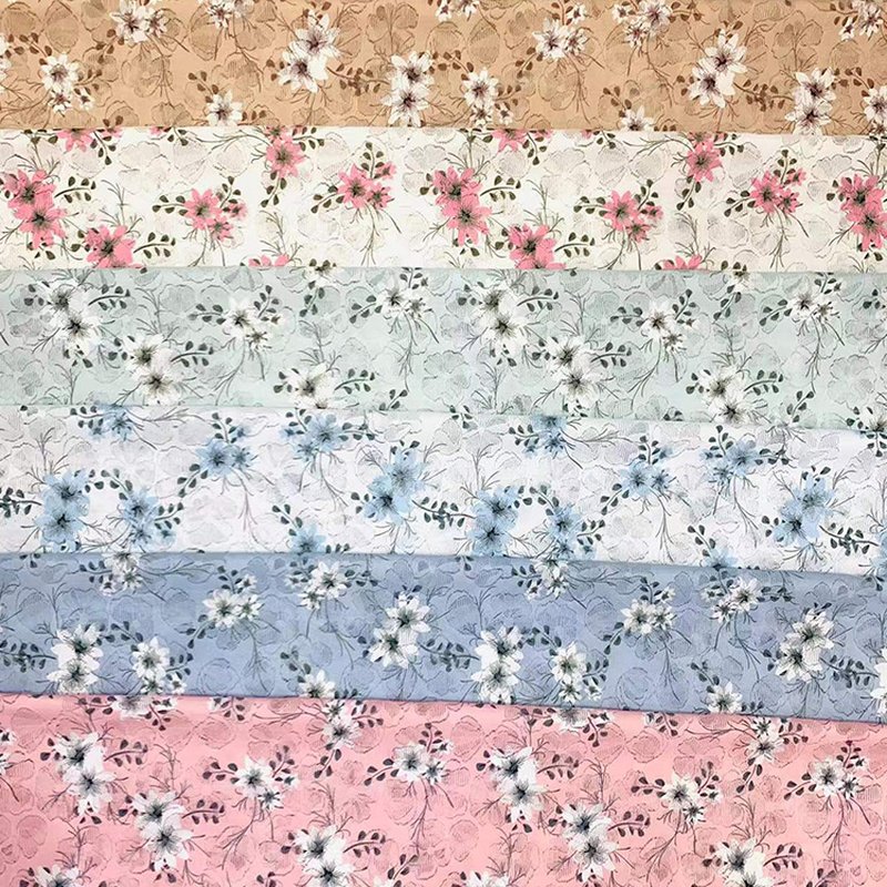 Lace Fabric Printed Polyester Warp Knit for Women's Wear Wholesale Sup 12